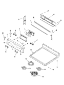 CONTROL PANEL / TOP ASSEMBLY Diagram and Parts List for PER5720ACW  Maytag Range