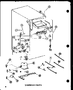Compressor Parts Diagram and Parts List for BCI20BG-P6023518WG  Amana Refrigerator