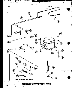 Machine Compartment Parts Diagram and Parts List for C28F-A P60212-74WA Amana Freezer