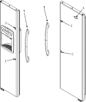 HANDLES (MSD2651HEB / Q / W - SERIES 10) Diagram and Parts List for MSD2651HEB  Maytag Refrigerator
