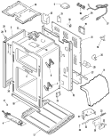 BODY Diagram and Parts List for MER6555ACW  Maytag Range
