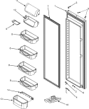 REFRIGERATOR DOOR Diagram and Parts List for GSB2654HEQ  Maytag Refrigerator