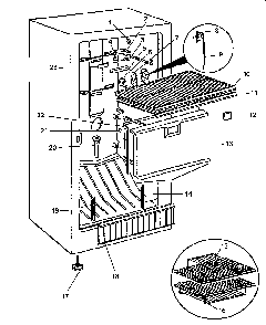 Freezer Compartment Diagram and Parts List for ESUF15HW-P1179605WW  Amana Freezer