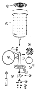 SWITCH, SPINBELT Diagram and Parts List for 0519-10  Hoover Washer