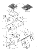 PUMP, HOSES, MICROSWITCH, BEARINGS Diagram and Parts List for 0617-61  Hoover Washer