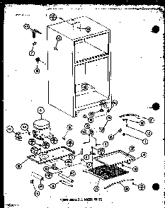 Section 2 Diagram and Parts List for TM14ML-P7705208WL  Amana Refrigerator