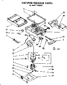 Base Assembly Diagram and Parts List for 11620831  Kenmore Canister Vacuum