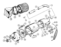 BAGHOUSING, MOTORHOUSING Diagram and Parts List for 2940  Hoover Washer