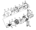 MOTOR ASSEMBLY Diagram and Parts List for 2940  Hoover Washer