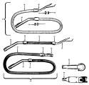 HOSE Diagram and Parts List for 334  Hoover Upright Vacuum