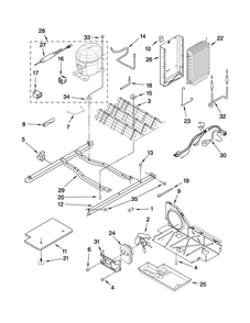 Unit Parts Diagram and Parts List for MSD2573VES01  Maytag Refrigerator