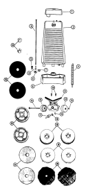 TANK, BRUSHES_PADS Diagram and Parts List for 5486  Hoover Upright Vacuum
