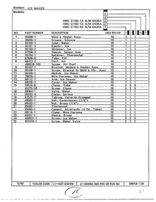 Ice Maker Page 2 Diagram and Parts List for 21163-0A  Admiral Refrigerator