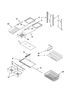 Shelf Parts Diagram and Parts List for ABL192ZFES3  Amana Refrigerator