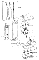 HANDLE, MAINBODY, OUTERBAG, HOOD Diagram and Parts List for C1404---  Amana Range Hood