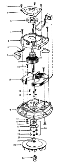 MOTOR ASSEMBLY Diagram and Parts List for C1K01---  Hoover Upright Vacuum