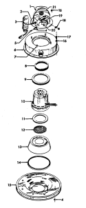 MOTOR ASSEMBLY, MAINBODY Diagram and Parts List for C2071---  Hoover Upright Vacuum