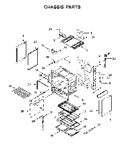 Chassis parts Diagram and Parts List for MGR6600FW2  Maytag Range