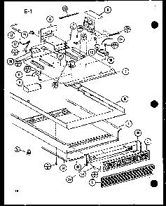 Base Pan Assembly Diagram and Parts List for RC-10SD P75750-4M Amana Microwave