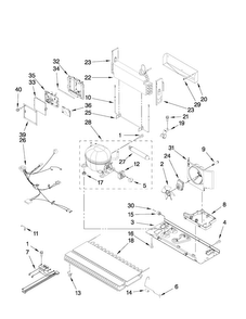 Unit Parts Diagram and Parts List for JFC2290VEP7  Jenn-Air Refrigerator