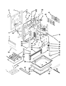 Chassis Parts Diagram and Parts List for JESS8860CCS01  Jenn-Air Range