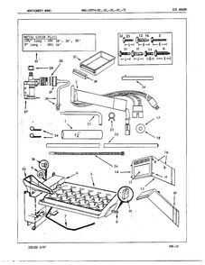 Ice Maker Diagram and Parts List for 19874C  Admiral Refrigerator