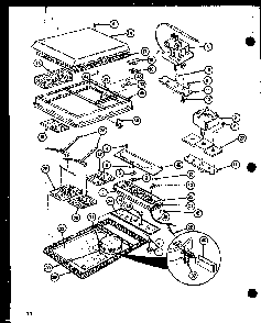 Section 1 Diagram and Parts List for AKC-4B P85123-8S Amana Cooktop