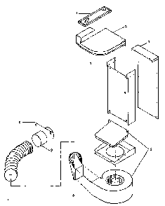 Vent Diagram and Parts List for ARDS800E P1131920NE Amana Range