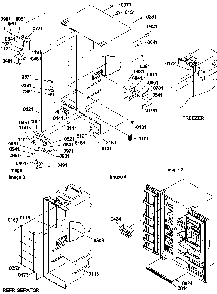 Cabinet Parts And Toe Grille Diagram and Parts List for SB520TW-P1308601WW  Amana Refrigerator