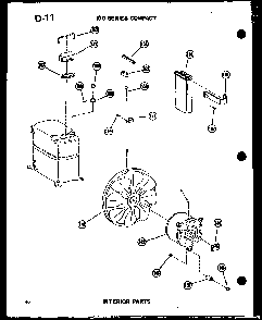 Interior Parts Diagram and Parts List for 11-5J P54336-67R Amana Air Conditioner