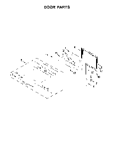 Door Parts Diagram and Parts List for 66495223711  Kenmore Range