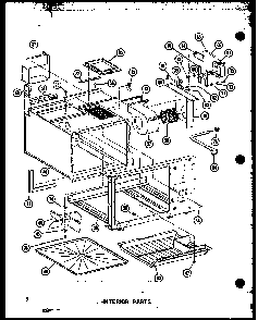 Interior Parts Diagram and Parts List for RCC-3 P72771-2M Amana Microwave