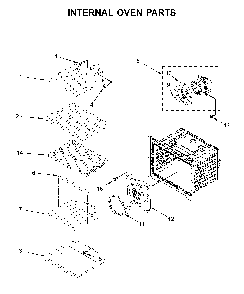 Internal oven parts Diagram and Parts List for MEW9530FZ04  Maytag Wall Oven
