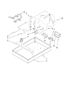 Burner Box, Gas Valves, And Switches Diagram and Parts List for MGC7430WW00  Maytag Cooktop