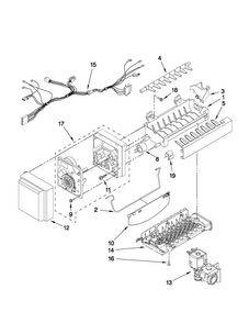 Icemaker Parts Diagram and Parts List for MFI2670XEM6  Maytag Refrigerator