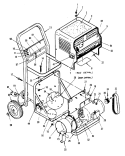 MOTOR ASSEMBLY Diagram and Parts List for C4279---  Hoover Upright Vacuum