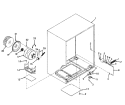 MOTOR ASSEMBLY, BELTS, THERMOSTAT Diagram and Parts List for D6047-5  Hoover Washer