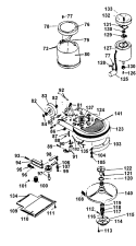 MAINBODY, MOTOR, GEARS Diagram and Parts List for F7089---  Hoover Upright Vacuum