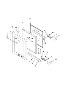 Part Location Diagram of W10623607 Whirlpool HARDWR PAK