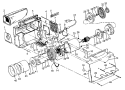 MAINHOUSING, MOTOR ASSEMBLY Diagram and Parts List for S1003  Hoover Upright Vacuum