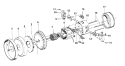 MOTOR ASSEMBLY Diagram and Parts List for S1331---  Hoover Upright Vacuum