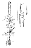 MOTOR ASSEMBLY, BAG & MOTORHOUSING Diagram and Parts List for S2037---  Hoover Upright Vacuum