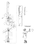 MOTOR ASSEMBLY, BAG & MOTORHOUSING Diagram and Parts List for S2043---  Hoover Upright Vacuum