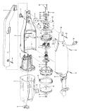MOTOR ASSEMBLY, BAG & MOTORHOUSING Diagram and Parts List for S2505---  Hoover Upright Vacuum