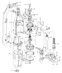 MOTOR, HOSE, BAGHOUSING Diagram and Parts List for S2610---  Hoover Upright Vacuum