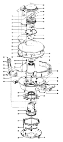 CORDREEL, MAINHOUSING Diagram and Parts List for S3003---  Hoover Upright Vacuum