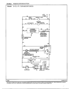 Wiring Info/21 Cu. Ft. Top Mount Diagram and Parts List for HMG211490  Admiral Refrigerator