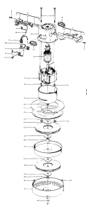 MOTOR ASSEMBLY Diagram and Parts List for S3003030  Hoover Upright Vacuum