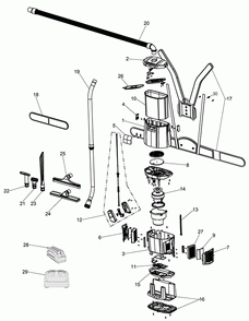 Part Location Diagram of CH90040 Hoover 40V Battery Pack