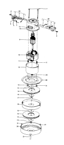 MOTOR ASSEMBLY Diagram and Parts List for S3195030  Hoover Upright Vacuum